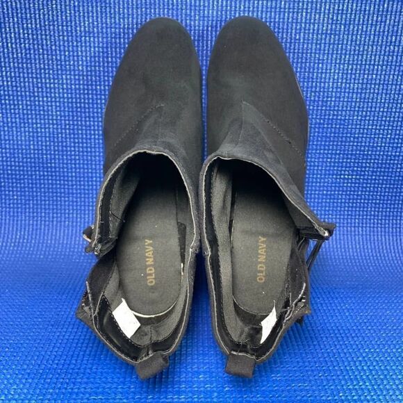 OLD NAVY Women`s Size 9 Black Jack Clean Zip Mid Booties 260/83 - Picture 5 of 7